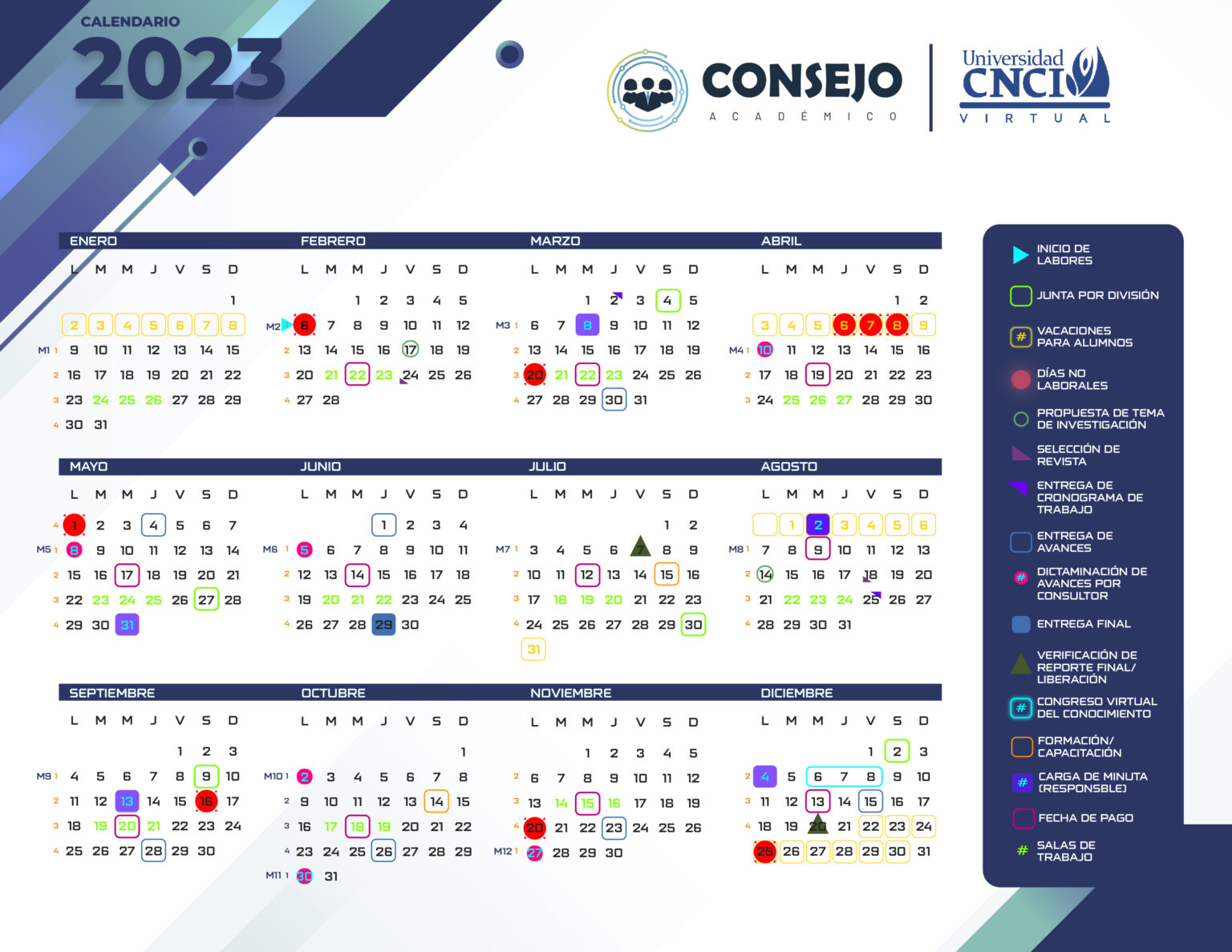 Plantilla Calendario CA UV CNCI